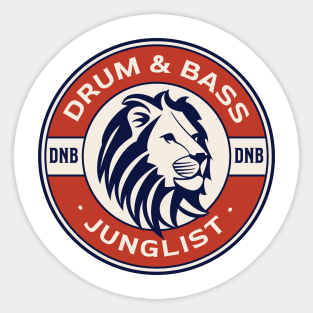 DRUM AND BASS  - Life Saver Lion (red) Sticker